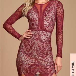 Formal Red Lace Dress